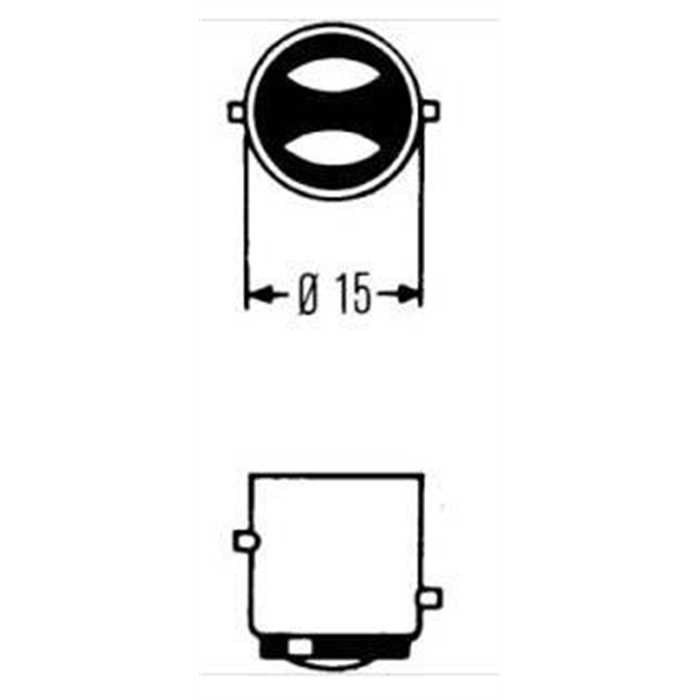 Ampoule P21/5W 12V21/5W BAY15d à  la piece