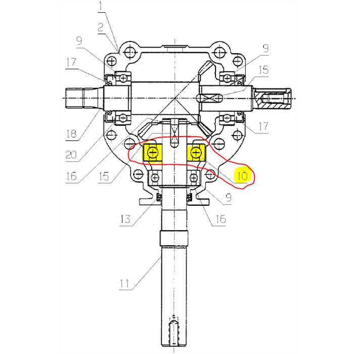 Roulement interne renvoi angle bondioli apres 2003 ETESIA H124