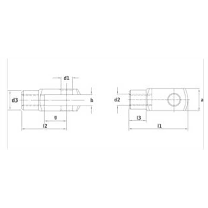 Tete de fourche m10