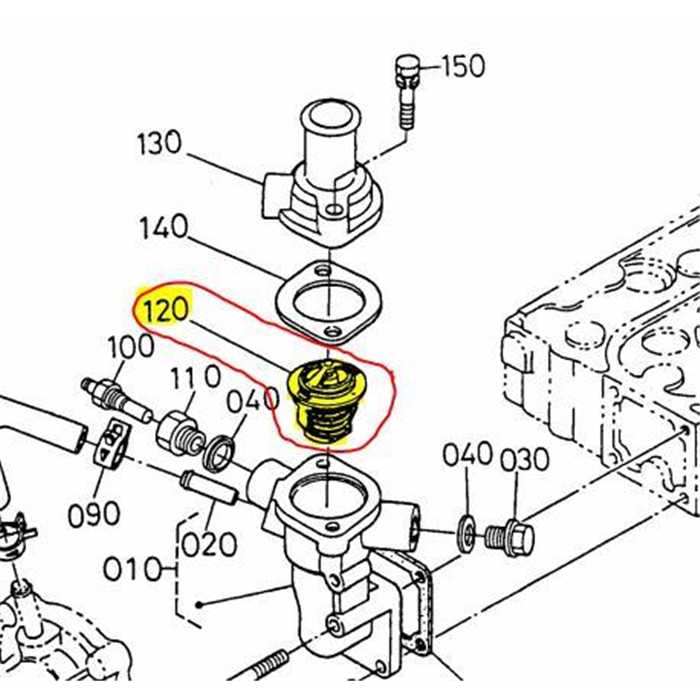 Thermostat KUBOTA dca-10 spx2 - V1505T