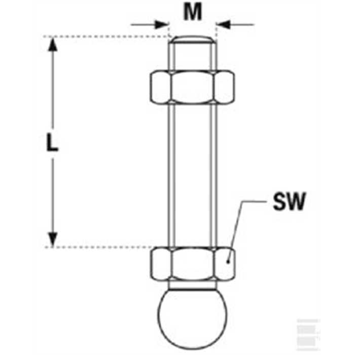 Tige filetée acier zingue m12