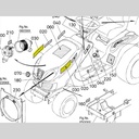 Autocollant label de capot KUBOTA GR1600-GR2120