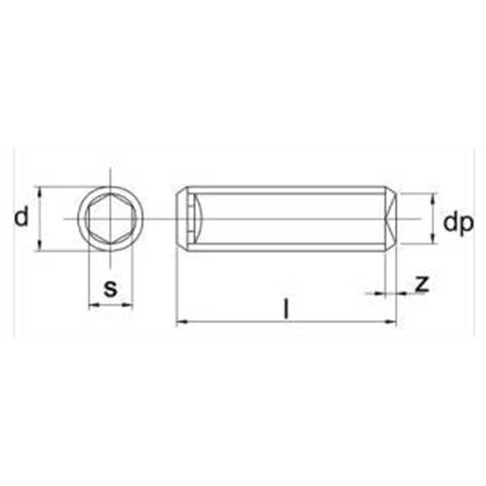 Vis de serrage Eliet E501 M8x10 DIN916