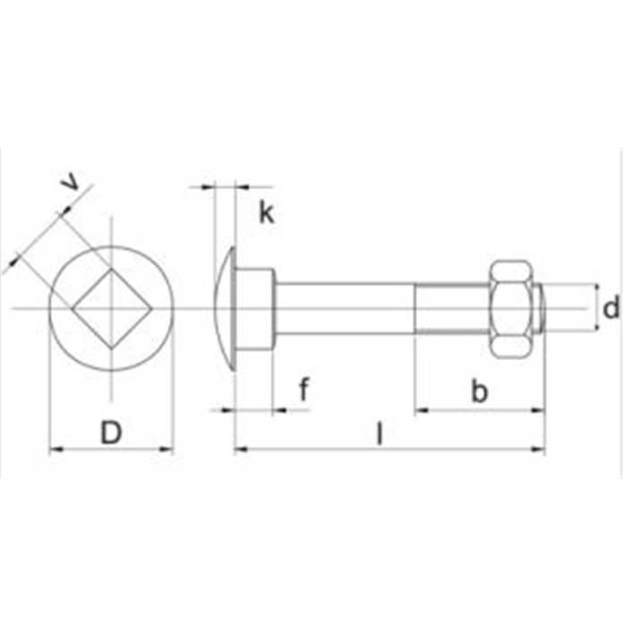 Vis m8x25 din603