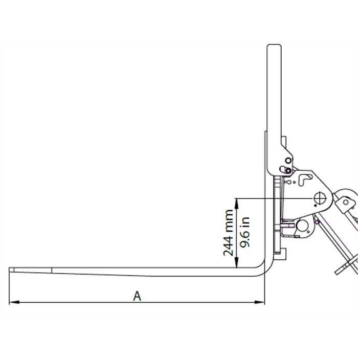 Fourches à palettes 110cm (la paire)  sans le cadre c890316 - c890330 cap.1200kg