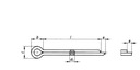 Goupille fendue 1.6x25 zinguée support roue avant Miimo