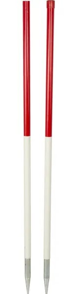 Jalon séparable en 2pcs Rouge - Blanc 216cm - 27mm en acier revetement plastique