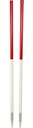 Jalon séparable en 2pcs Rouge - Blanc 216cm - 27mm en acier revetement plastique