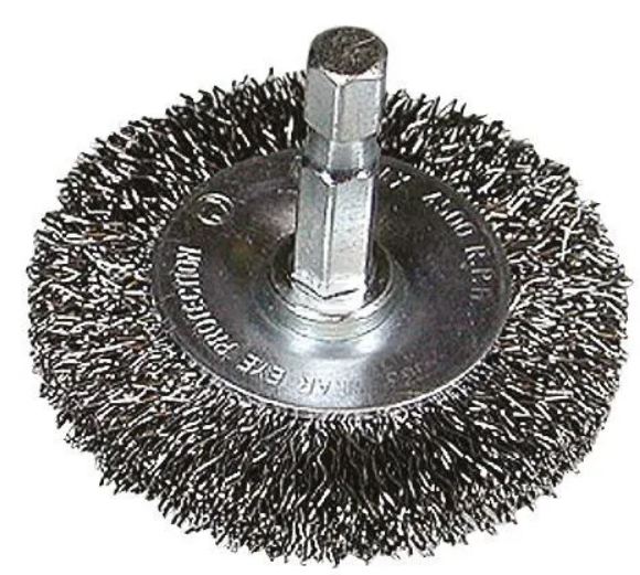 Brosse 50mm1/4 ondule pour visseuse embout 6 pants