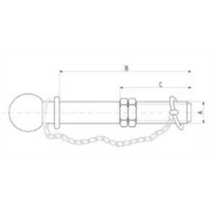 Boule Attelage 25.4mm x190mm