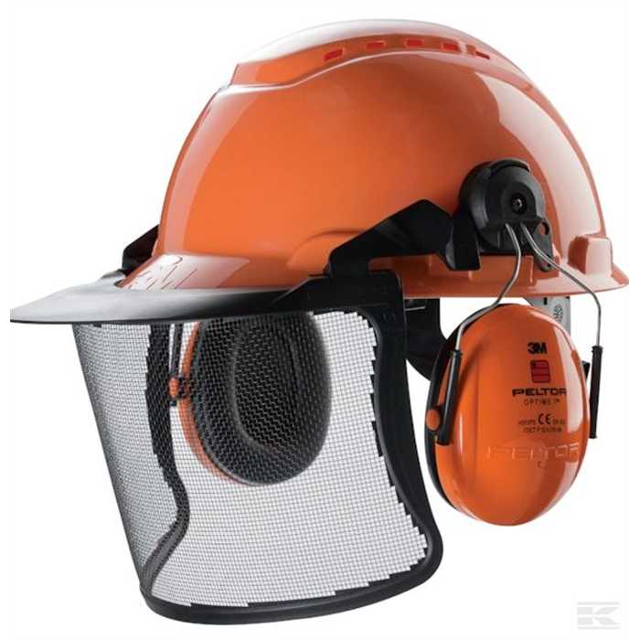 Casque forestier integral 3M H700 orange