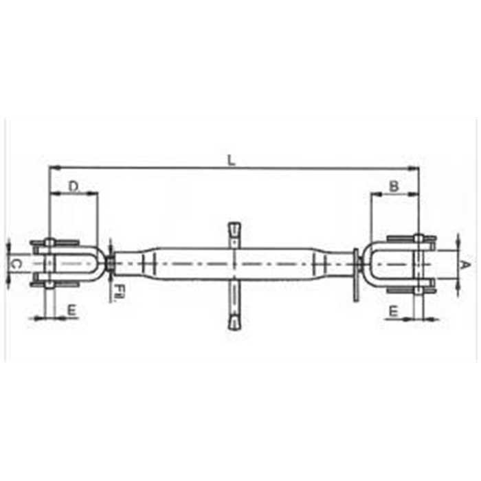 Chandelle de relevage chape/chape 380-530mm