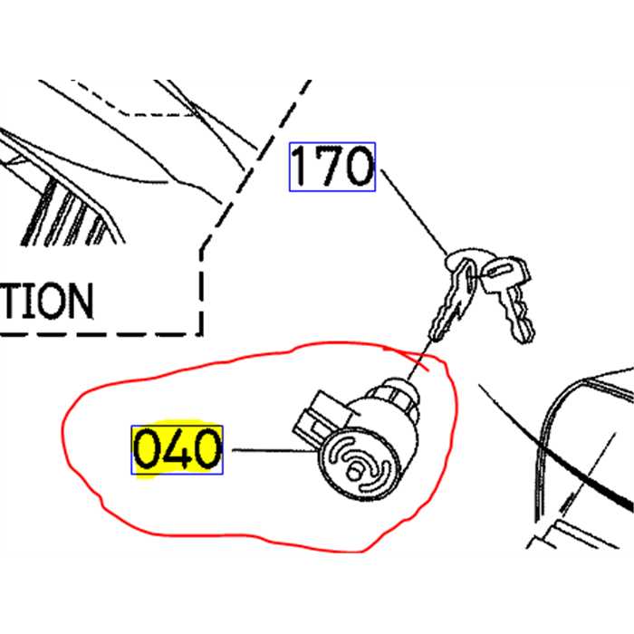 Contacteur a clé KUBOTA B1820