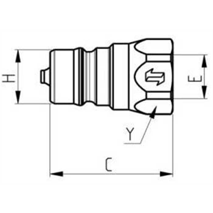 Coupleur à  clapet mà¢le 1/4" BSP