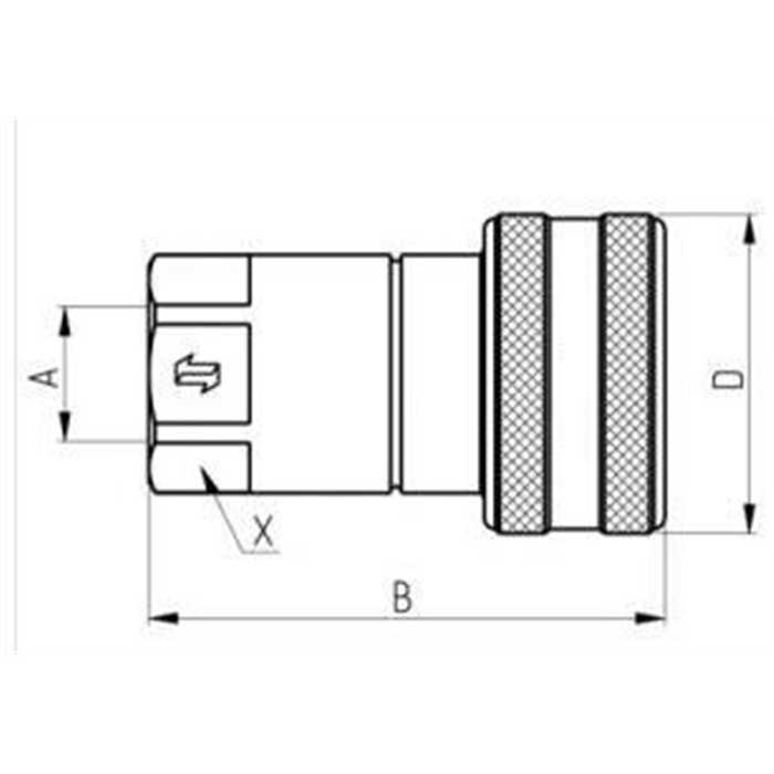 Coupleur femelle HVN 1/4" BSP