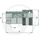 Coupleur hydraulique a clapet femelle 1/4 bsp NV 14 NPT M