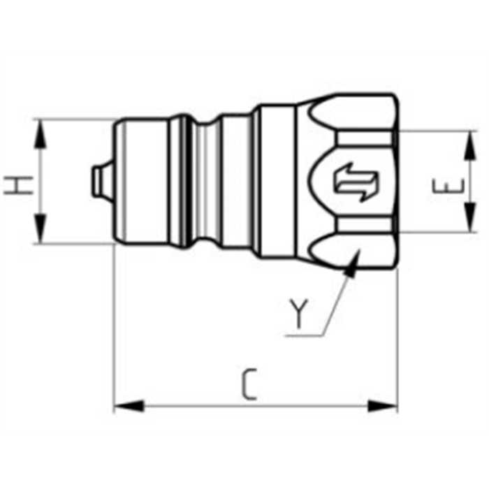 Coupleur hydraulique a clapet mà¢le 1/2 bsp