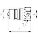 Coupleur hydraulique a clapet mà¢le 1/2 bsp