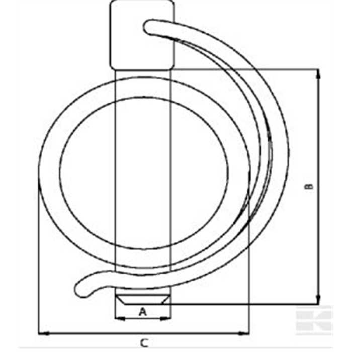 Goupuille rabatable   10mmx50