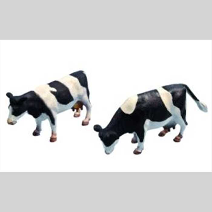 Jouet 12 vaches noires 1:32 - kids globe farming