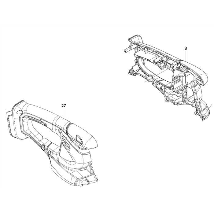 Kit châssis gauche + droite Makita dum168 - bum168