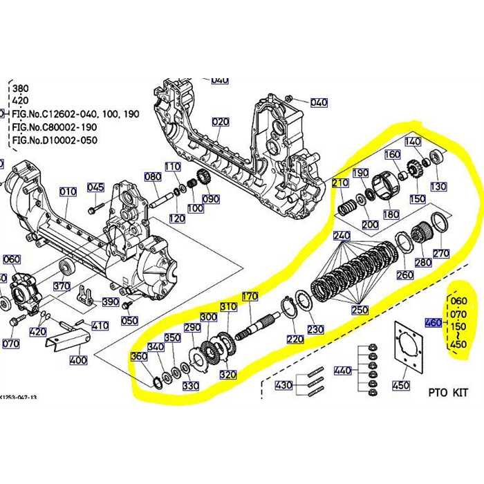 Kit embrayage prise de force encelnchement tondeuse kubota GR2100-II