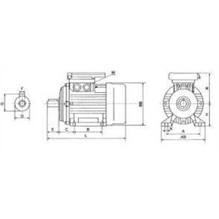 Moteur Electrique monophasé 2.2KW 230V