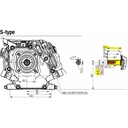 Moteur HONDA GX120  sx4 18mm avec sécurité d huile