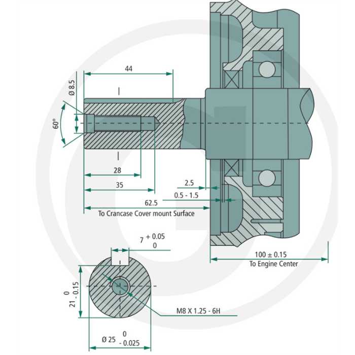 Moteur Loncin g390fd 389 cm     25mm