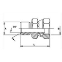 Nipple réducteur 3/8 BSP x 1/2 BSP avec ecrou