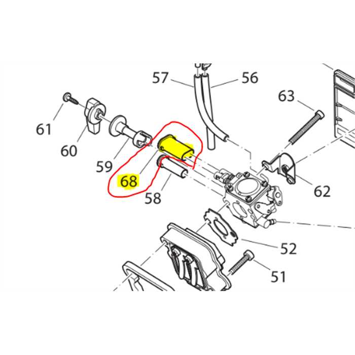 Caoutchouc de guidage pour réglage carburateur vis h/l Dolmar PS3410, 170118031, 170.118.031