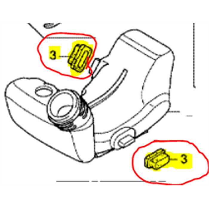 Caoutchouc support réservoir HONDA GX25-GX35 - a la pièce, 17533Z0H000, 17533-Z0H-000