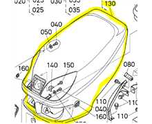 Capot KUBOTA GR1600-II - GR2100-II, K1253-9505-0, K1253-54114, K1253-54116, K125354116, K125354114, K125395050