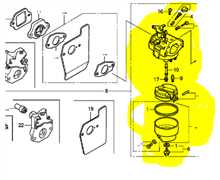 Carburateur complet HONDA HRX476-HRG536 autochoke, 16100Z8B841, 16100-Z8B-841, bb75ja