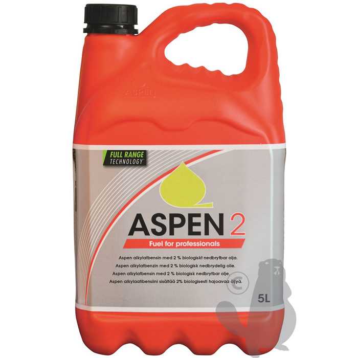 Carburant ASPEN 2 FRT Full Range Technology 5 Litres pour moteurs 2 temps prêt à  l'emploi avec 2% d, 057B, 7330045973001, ASPEN2T5L, ASPEN 2T 5L, 7330045973759