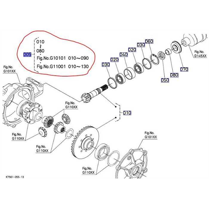 Carter de pont avant KUBOTA RTV, K7561-1510-5, K7711-15102, K756115105, K7711-1510-2