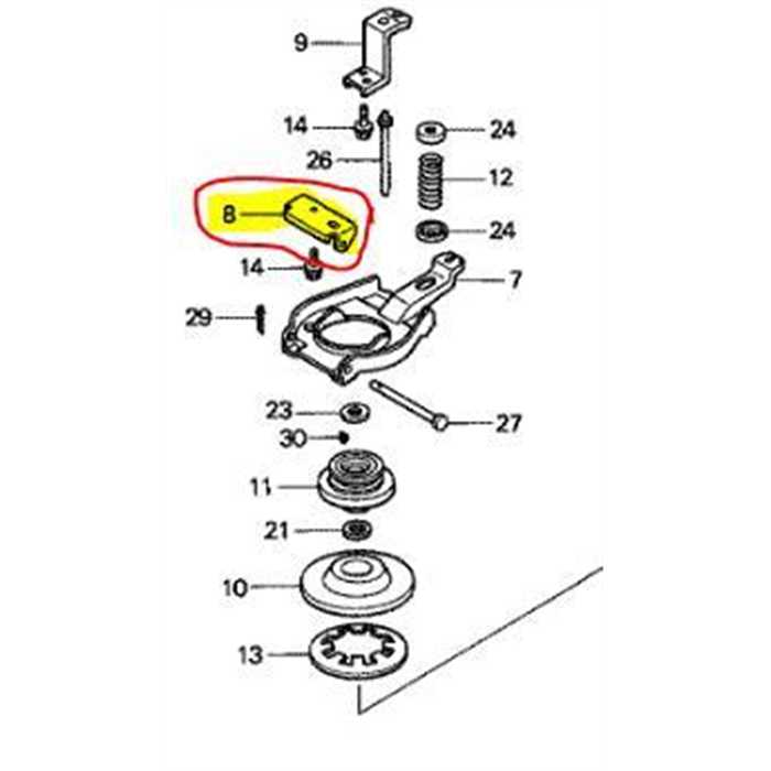 Charnière support embrayage de lame HONDA HRB, 75148VE0000, 75148-VE0-000