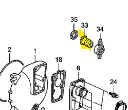 Accouplement de durite pompe a eau HONDA, 78311YG2621, 78311-YG2-622