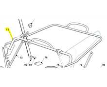 Chassis supérieur bac de ramassage CastelGarden tx102h, 382800123/1, 828001231