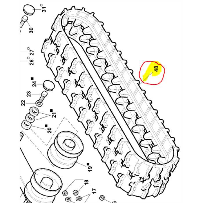 Chenille caoutchouc 30 dents 180 x 60 x 30 Transporteur ACTIVE T1300, 21634, AC21634