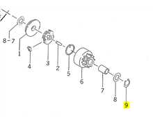 Circlips cliquet de traction ISEKI série SW, V70414001200, V704-140-012-00