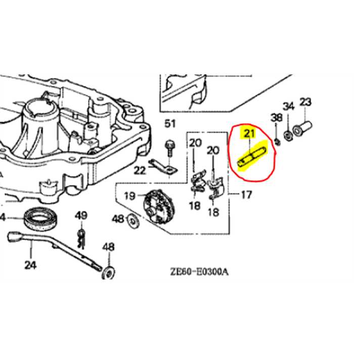 Arbre de porte régulateur HONDA HRA214, 16515ZE6000, 16515-ZE6-000