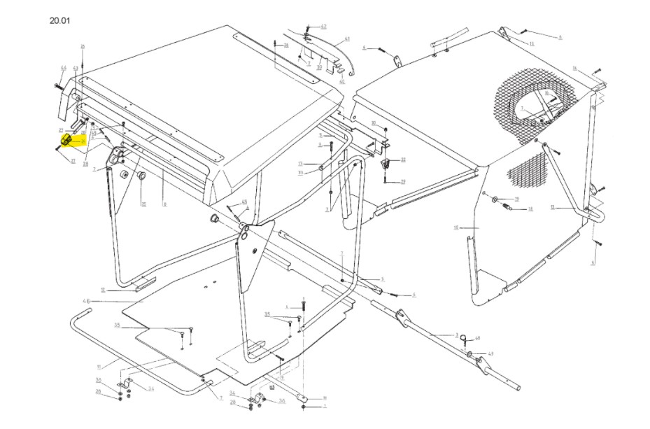 Clip plastique diam20 panier ETESIA Hydro100, 27055, ET27055