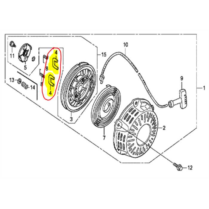 Cliquet de lanceur HONDA GX**-f506-UM536, 28422Z1T701, 28422-Z1T-701