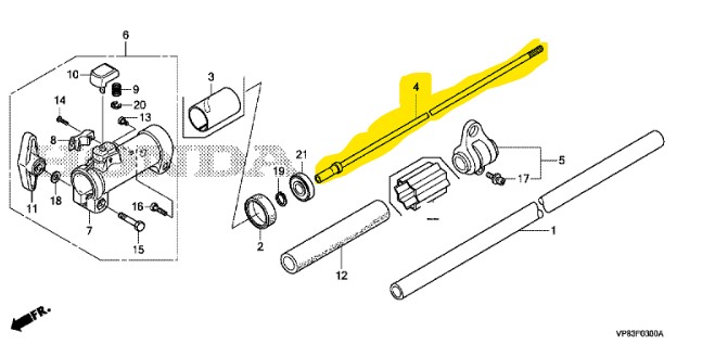 Arbre de transmission HONDA umc425, 41411-VP8-001HE