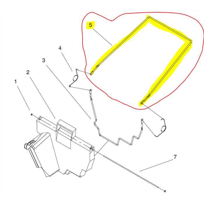 Armature supérieure de bac herbe tondeuse TORO, 930281, 93-0281