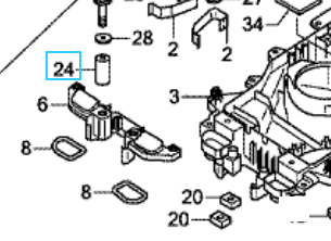 Buselure support lamelle de charge miimo310 520 3000, 91557-Z28-300, 91557Z28300