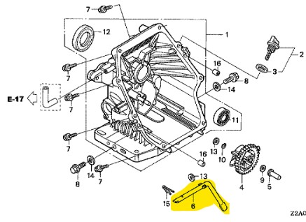 Arbre de bras de régulateur Honda GC160, 16541-ZL8-000, 16541ZL8000, 16541-Z8A-000, 16541Z8A000