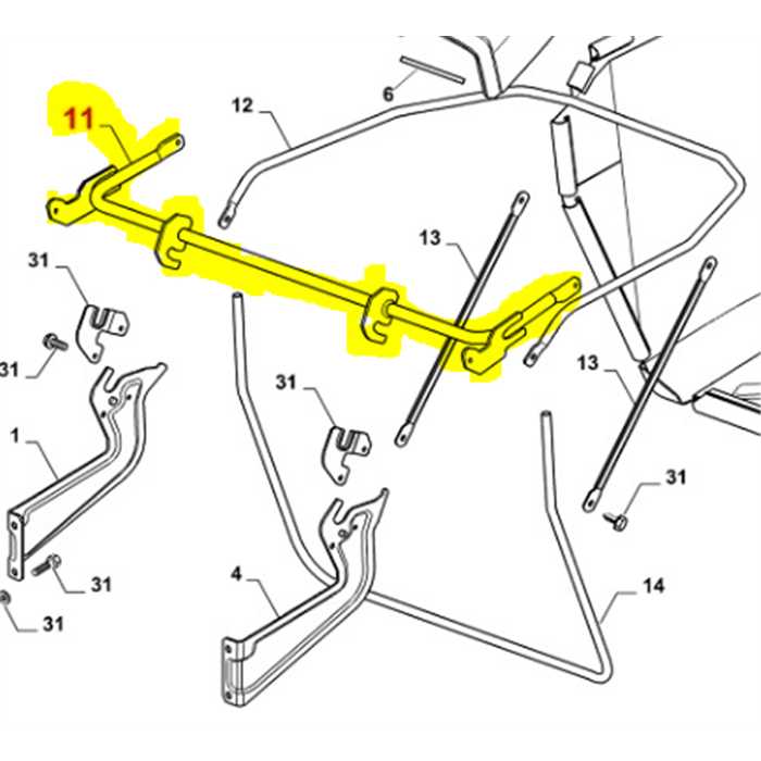 Armature de bac supérieur CastelGarden mp84, 3828001470, 382800147/0