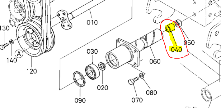 Roulement a aiguilles embrayage de pdf KUBOTA G21HD-3, 08812-53220, 0881253220, KUB16537